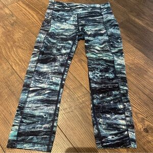 lululemon athletica Blue Patterned Leggings